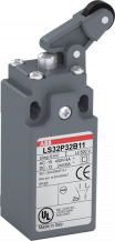 ABB LS32P32B11 Standard-Positionsschalter Kunststoff-Gehäuse grau IP65 Kunstst.-Winkelhebel a. Stahl-Dr.bolzen