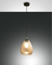 FABAS LUCE FAB-3518-40-125-01 Gisella Pendelleuchte Ø20cm E27 Amber Schwarz Smartluce