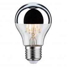 Paulmann 28669 LED Kopfspiegel Lampe E27 2700K 4.8W wie 50W silber - warmes Licht