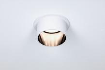 Deko Deckenzyliner Paulmann 93376 LED Einbauleuchte Gil Coin Dimmbar starr 1x6W 2700K 230V weiß/schwarz matt Alu