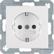 Berker S.1/B.3/B.7 47231909 SCHUKO-Steckdose 1-fach 16 A 250 V mit erhöhtem Berührungsschutz polarweiß matt