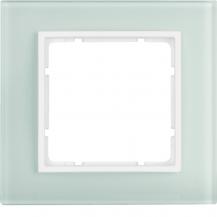 Berker 10116909 Glasrahmen 1-fach, Serie B.7, Glas polarweiß/polarweiß matt