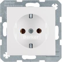 Berker 47438989 Steckdose SCHUKO S.1/B.3/B.7 polarweiß, glänzend