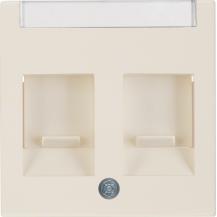 Berker 11818982 Zentralstück m Staubs u BF S.1 weiß glä