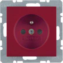 Berker 6765768962 Steckdose m SK-Stift e BS S.1/B.3/B7 rot
