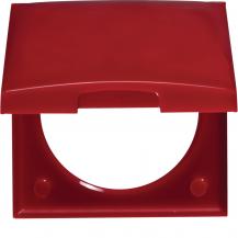 Berker 918282576 Rahmen 1f m Klappdeckel ITG Flow rot