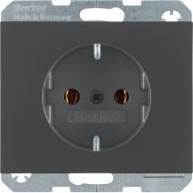 Berker 47157006 Steckdose SCHUKO K.1, anthrazit matt, lackiert