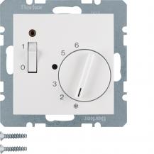 Berker 20308989 Temp.-Regler m. Öffner, Z.-Stk., Wippsch. u. LED S.1/B.3/B.7 pol