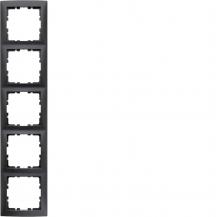 Berker 10159949 Rahmen 5-fach, Serie S.1, anthrazit matt