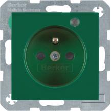 Berker 6765098913 Steckdose m SK-Stift LED S.1/B.3/B.7 grü