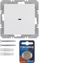 Berker 85655289 KNX-Funk Wandsender 1-fach flach quicklink S.1/B.3/B.7 polarweiß