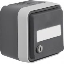 Berker 47893505 AP Steckdose 1-fach mit Klappdeckel, Beschriftungsfeld, gl. Schl