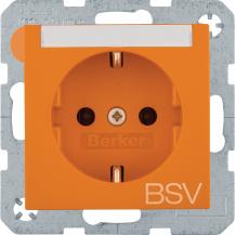 Berker 47508924 Steckd. SCHUKO BSV BSF S.1/B.x gl orange