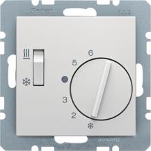 Berker 20298989 Temperaturregler, Wechsler mit Schalter Heizen/Kühlen, S.1/B.3/B
