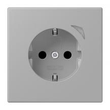 JUNG HOME Smart SCHUKO Steckdose 16 A 250 V, Bluetooth Mesh, Funktionsanzeige, Safety Plus, Serie LS, gris moyen 31, BT LC 1521 S 204