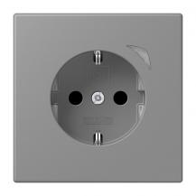 JUNG HOME Smart SCHUKO Steckdose Energy 16 A 250 V, Leistungs- und Energiemessung, Bluetooth Mesh, Serie LS, gris 31, BT LC 1521 SE 203