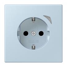 JUNG HOME SCHUKO Steckdose Energy 16 A 250 V, Safety Plus, mit Leistungs- und Energiemessung, outremer clair