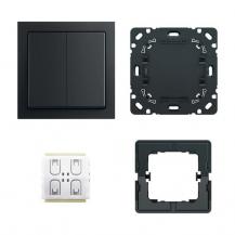 Busch-Jaeger 6716 UJ-885 Smart Switch Komplettset 4-fach Funk Zigbee schwarz matt future® linear 2CKA006710A0016