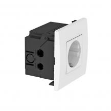 OBO Bettermann 6119401 SDE-RW D0RW1 Steckdoseneinheit AR45 1fach 0° reinweiß 16A 250V