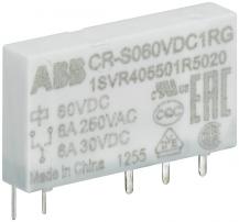 ABB CR-S012VDC1RG Steckbares Interface-Relais 1We, A1-A2=12VDC, Output=6A/250VAC vergoldete Kontakte