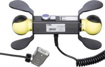 ABB JSD-TD25P-820751 Mobile 2-Handbedieneinheit 2xSafeball, rechts mit zusätzlicher Tastfunktion Reset, mit LED, Spiralleitung 1/5 m, Harting Stiftstecker 17-polig, IP40