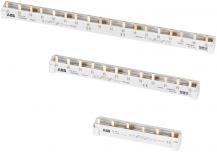 ABB PS2/48/16HA Phasenschiene 2-phasig, 48 Pins, 16mm2 Phasenfolge L1-L2-H(frei)-L1-L2-H(frei)-... Ausbrechbare Pins