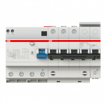 ABB DS254N-UC-B32/0.3 FI/LS-Kombin., Typ B, 10 kA, 4P/N-UC, B 32 A, 300 mA, allstromsensitiv, selektiv