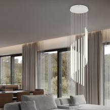 TRIO BAXTER LED-Pendelleuchte 70W CCT 2300-4000K dimmbar Ø 37 cm Warmgrau