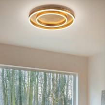 Helestra SONA LED Deckenleuchte 60 W 4690 lm 2900 K Warmweiß CASAMBI Smart Ø 59,5 cm Blattgold