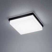 Quadratische Helestra COSI LED Glas Deckenleuchte in mattschwarz 21x21cm
