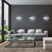 Helestra YONA LED-Wandleuchte Up-&-Down 18W 3000K 1430 lm Mattweiß 375 mm