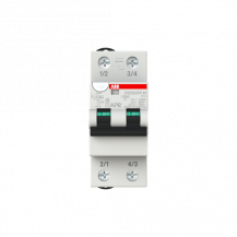 ABB DS202CR M C13 APR30 FI/LS-Schalter 10 kA, 2P, Typ A, C13, 30 mA AP-R kurzzeitverzögert 2 TE