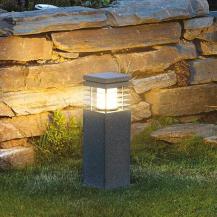 SLV 231410 ARROCK GRANITE Wegeleuchte Granit 40cm hoch salt & pepper