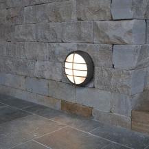 SLV 229085 BULAN GRID Außenwand- und Deckenleuchte rund anthrazit maritim