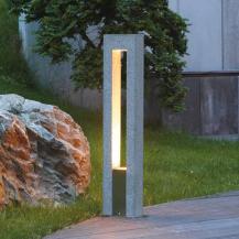 SLV 231420 ARROCK ARC Wegeleuchte Granit salt & pepper rechteckiger Naturstein