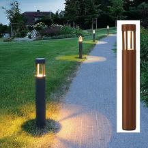 SLV 231457 SLOTS 65cm hohe rostfarbene Wegeleuchte warmweisse LED
