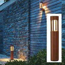 SLV 231817 SLOTS 45cm hohe rostbraune Wegeleuchte mit warmweisser LED