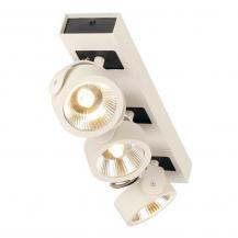 SLV 1000132 KALU LED 3 Wand- und Deckenleuchte, weiss/schwarz, 3000K, 60° dimmbar