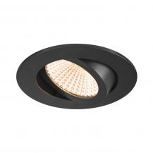 SLV 1007388 NEW TRIA 68 Deckeneinbauleuchte rund dimmbar 2700K warmweißes Licht, 60°, IP 20, in schwarz ⌀68mm Einbautiefe 40mm CRI90