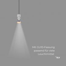SLV 1008209 PURI 2.0 BASIC Pendelleuchte GU10 grau, 200 cm Pendellänge, 1-Phasen, max. 6W