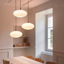 SLV 1010416 OLYPSO 50 Pendelleuchte E27 40W Ø 500 mm gold – großformatige Design-Pendelleuchte mit Opalglas