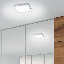 Rechteckige LED-Deckenlampe 21x21cm Bad 15W warmweißes Licht IP44 Sigor
