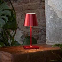 Sigor Mini Akku-Tischleuchte NUINDIE rund kirschrot dimmbar 25cm IP54 In- & Outdoor