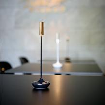 Sigor Akku-Tischleuchte Nucandle keramikschwarz/kupfer 1,6W 2700K IP54