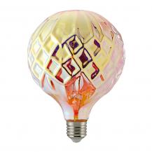 Flair LED-Lampe E27 ORIENTAL GLOBE TANIS orange dimmbar Strukturglas Sigor