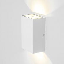 EVN Rechteckige LED Wandleuchte 2-flammig weiß warmweißes up&down Licht IP54
