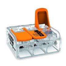 Wago 221-613 Verbindungsklemme mit Hebel transparent 3 Leiter 0.50-6mm²