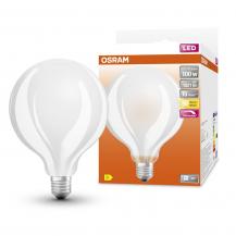 Leistungsstarke Osram E27 SUPERSTSTAR GLOBE 95 LED Lampe MATT 11W wie 100W 2700K warmweißes Licht in Kugelform dimmbar