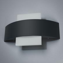 OSRAM LED Außen Wandleuchte Endura Style dunkelgrau/weiß IP44 -mit Lichtaustritt oben und unten in Dunkelgrau aus Aluminium, für Fassaden-/Eingänge