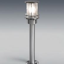 OSRAM Wegeleuchte, 1 × E27, 55 cm, Edelstahl, klares Glas, IP44, ENDURA Classic Post, SMART+ kompatibel